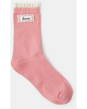 Accessorize Love Lace Socks - Pink