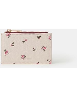 Accessorize Floral Print Card Holder - Natural