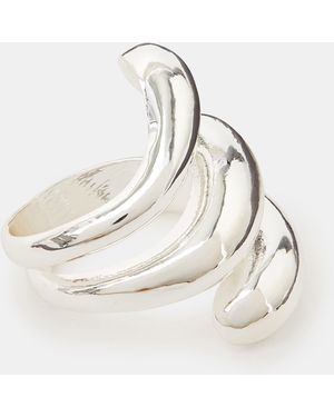 Accessorize Chunky Wave Ring - Brown