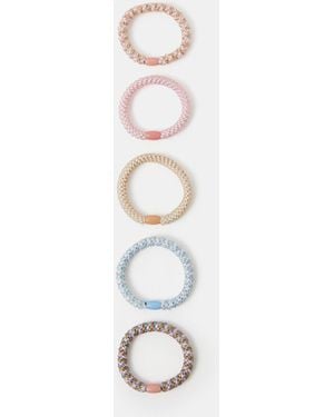Accessorize 5-Pack Cord Hair Bands - White