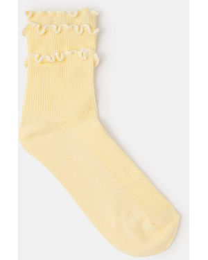 Accessorize Frilly Socks - White