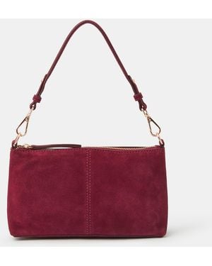 Accessorize Leather Crossbody Handbag - Purple