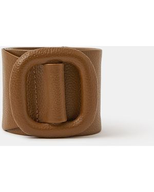 Accessorize Wide Leather Belt - Brown