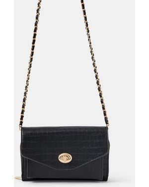 Accessorize Compact Twist-Lock Crossbody Bag - White