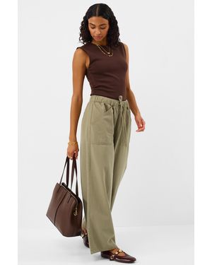 Accessorize Wide Leg Denim Trousers - Green
