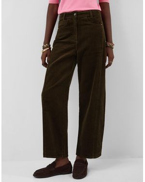 Accessorize Corduroy Barrel Leg Trousers - Black