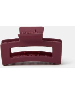Accessorize Matte Rectangle Claw Clip - Red