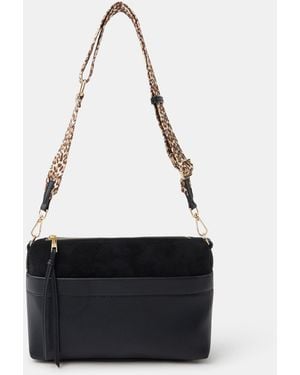 Accessorize Cristina Leopard Print Strap Crossbody Bag - White