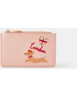 Accessorize London Sausage Dog Card Holder - Pink
