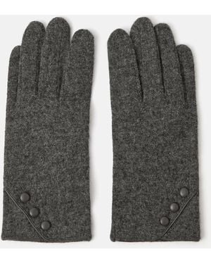 Accessorize Plain Wool Gloves - Black