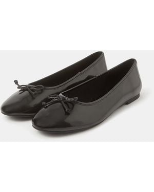 Accessorize Patent Ballet Flats - Black