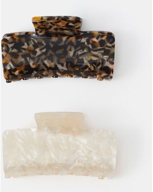 Accessorize 2-Pack Tort Claw Clips - Multicolour