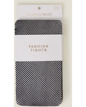 Accessorize Fishnet Tights - Grey