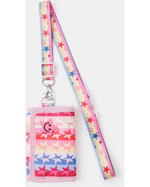 Accessorize Star Print Lanyard Purse - Pink