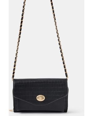 Accessorize Compact Twist-Lock Crossbody Bag - White