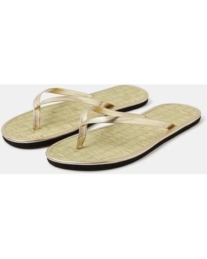 Accessorize Plain Seagrass Flip Flops - Natural