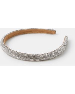 Accessorize Diamanté Headband - White