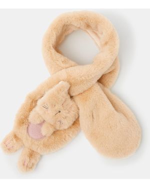 Accessorize Fluffy Cat Scarf - White
