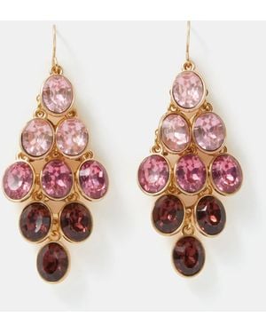 Accessorize Ombré Chandelier Drop Earrings - Pink