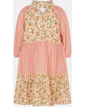 Accessorize Long Sleeve Floral Mixed Dress - Pink