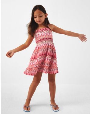Accessorize Crochet Beach Dress - Red