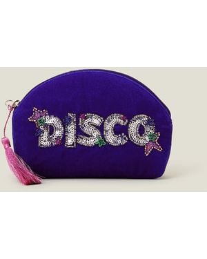 Accessorize Sequin Disco Coin Purse - Blue