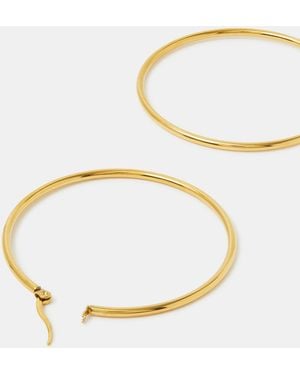 Accessorize Stainless Steel Large Hoop Earrings - Metallic
