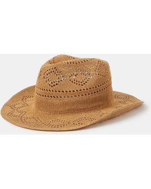Accessorize Woven Packable Stetson Hat - Red