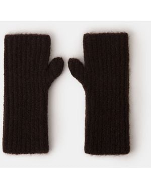 Accessorize Rib Knit Wrist Warmers - Black