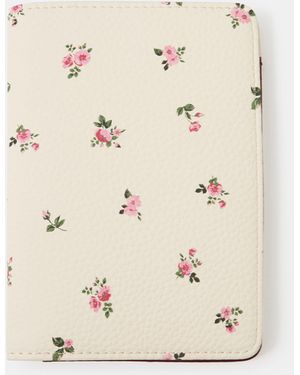 Accessorize Floral Print Passport Holder - Natural