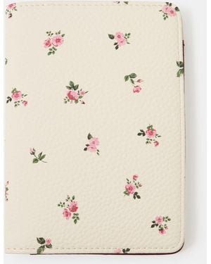 Accessorize Floral Print Passport Holder - Natural