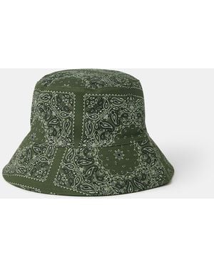 Accessorize Reversible Bandana Print Bucket Hat - Green