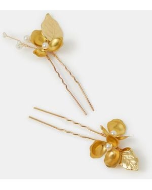 Accessorize 2-Pack Metallic Floral Hair Pins