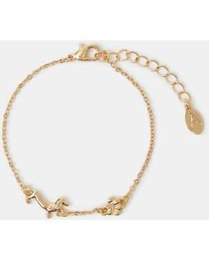Accessorize Sausage Dog Bracelet - Metallic