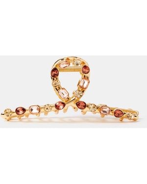 Accessorize Gem Twist Claw Clips - Metallic