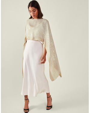 Accessorize Sequin Embellished Poncho - Natural