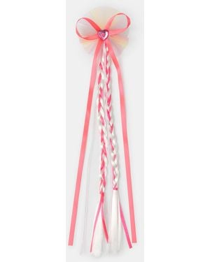 Accessorize Neon Rosette Fake Hair Clip - Pink