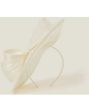 Accessorize Teardrop Bow Fascinator - Natural