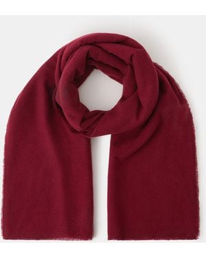 Accessorize Super Soft Plain Blanket Scarf - Red