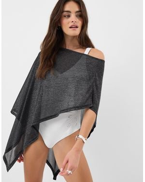 Accessorize Shimmer Poncho - Grey
