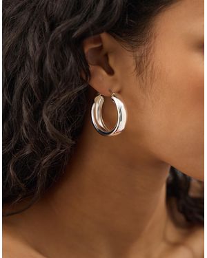 Accessorize Chunky Hoop Earrings - Brown