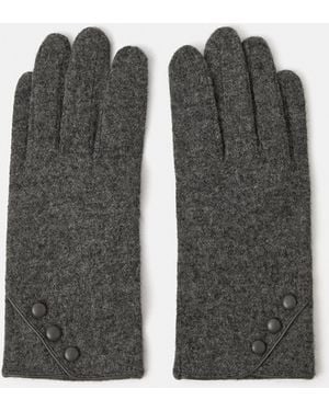 Accessorize Plain Wool Gloves - Black