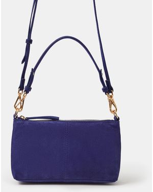 Accessorize Leather Crossbody Handbag - Blue