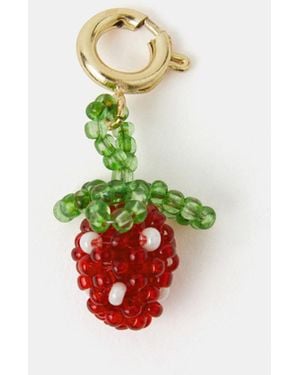 Accessorize Strawberry Beaded Charm - White