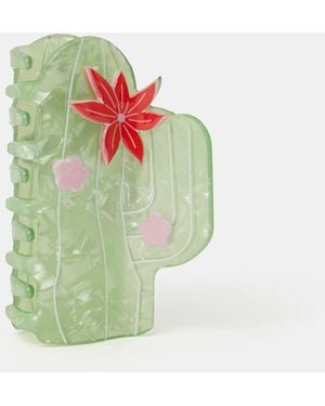 Accessorize Cactus Claw Clip - Green