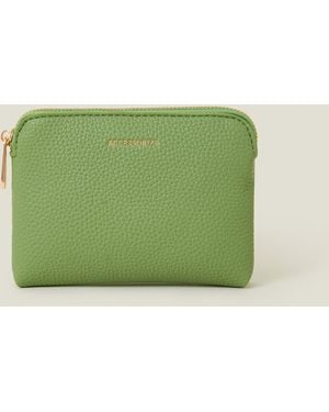 Accessorize Faux Leather Coin Purse - Green