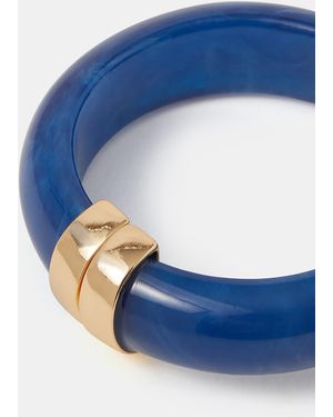 Accessorize Chunky Resin Bangle - Blue