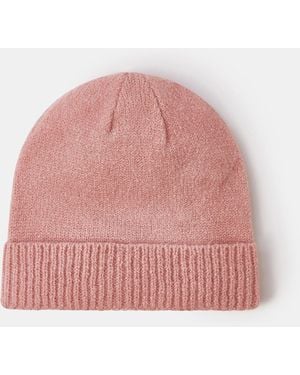 Accessorize Plain Beanie Hat - Pink