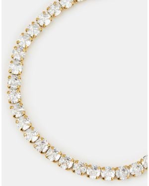 Accessorize Stainless Steel Tennis Bracelet - White