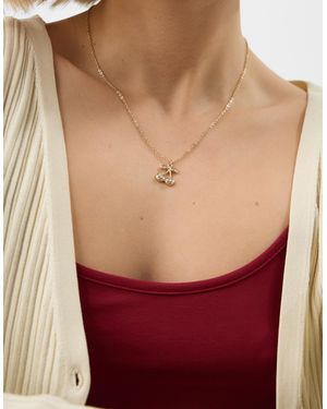 Accessorize Diamanté Cherry Pendant Necklace - Red